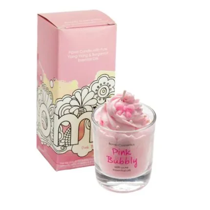 Bomb Cosmetics Pink Bubbly Duftlys, glass