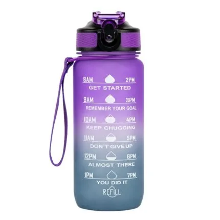 Motivasjonsflaske Blå/Lilla - 600ml